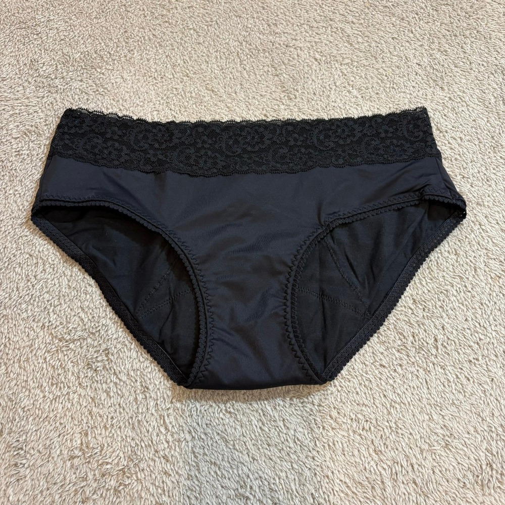 Thinx Hiphugger Period Panties XS Black Lace Trim‎ Absorbent Underwear - Picture 9 of 11